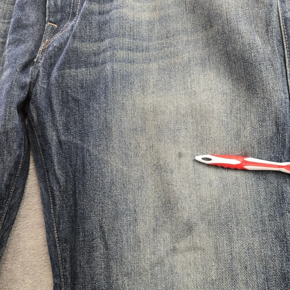 True Religion Men Jeans 38 Blue Denim Ricky Straight Button 32